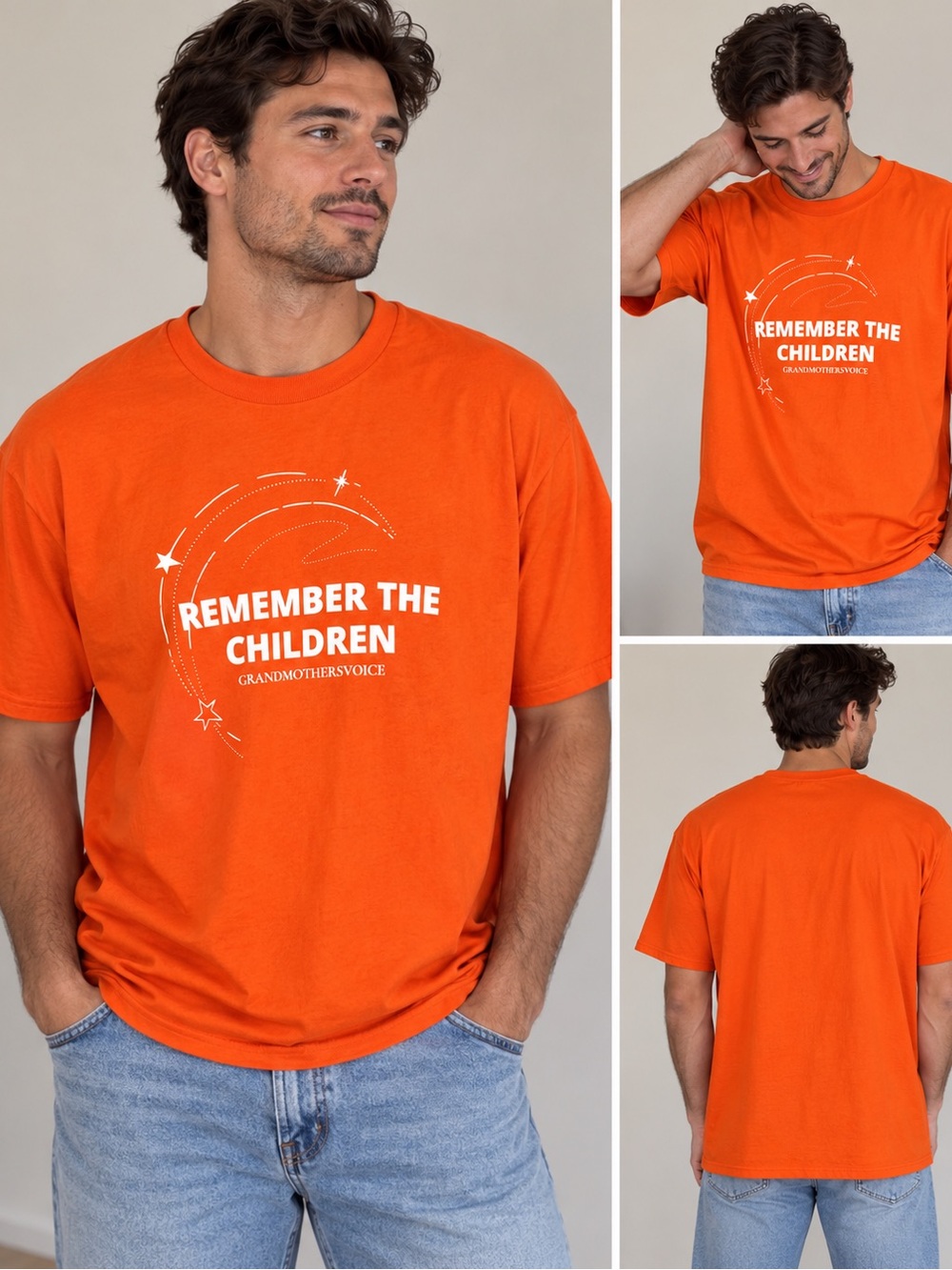 Gildan Orange 'Remember The Children' Graphic Tee